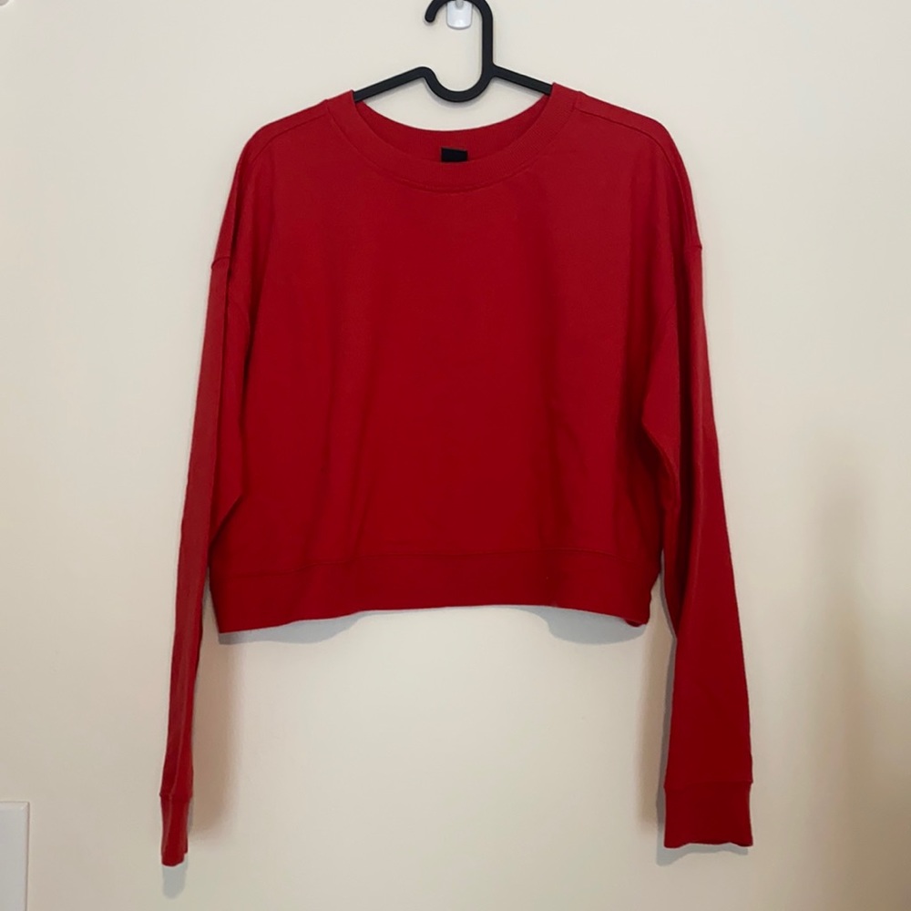 Wild Fable Red Cropped Crewneck